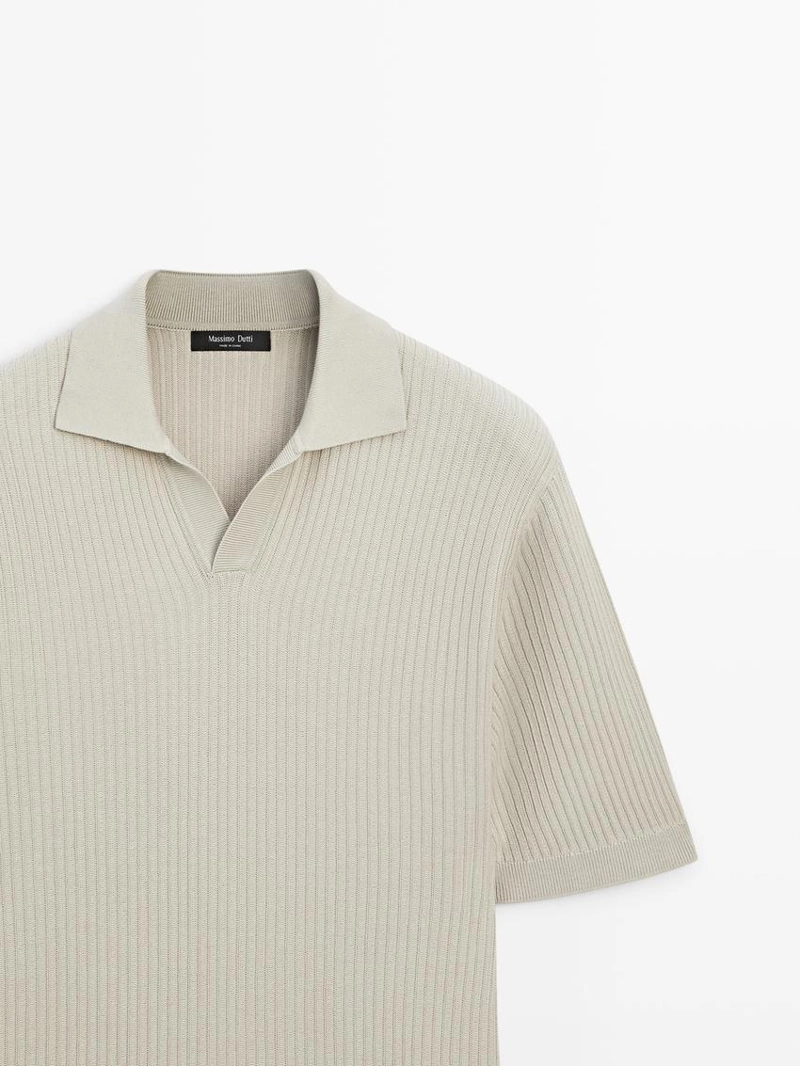 Поло с регулярной посадкой из хлопкового трикотажа