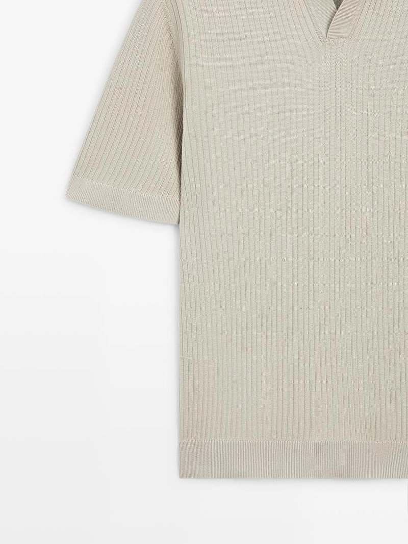 Поло с регулярной посадкой из хлопкового трикотажа