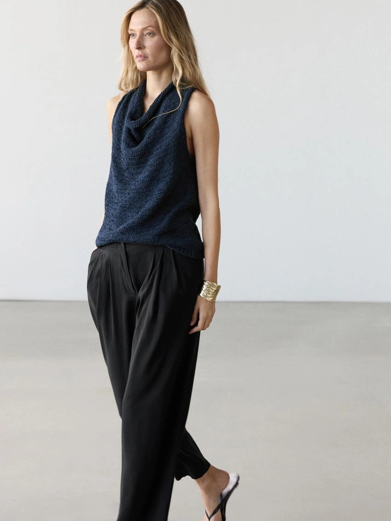 Брюки из льняной смеси