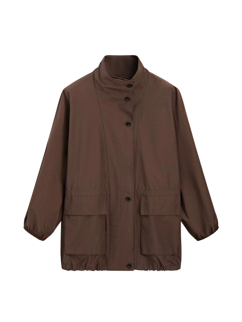 Пуховик с воротником деталями