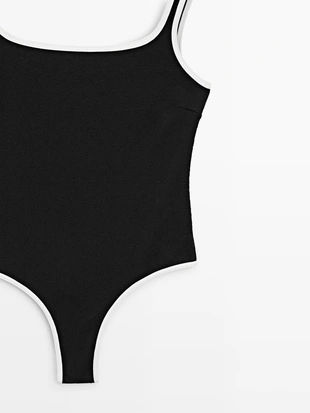 Купальник с контрастным рисунком- Заказать в России