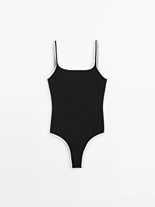 Купальник с контрастным рисунком- Заказать в России