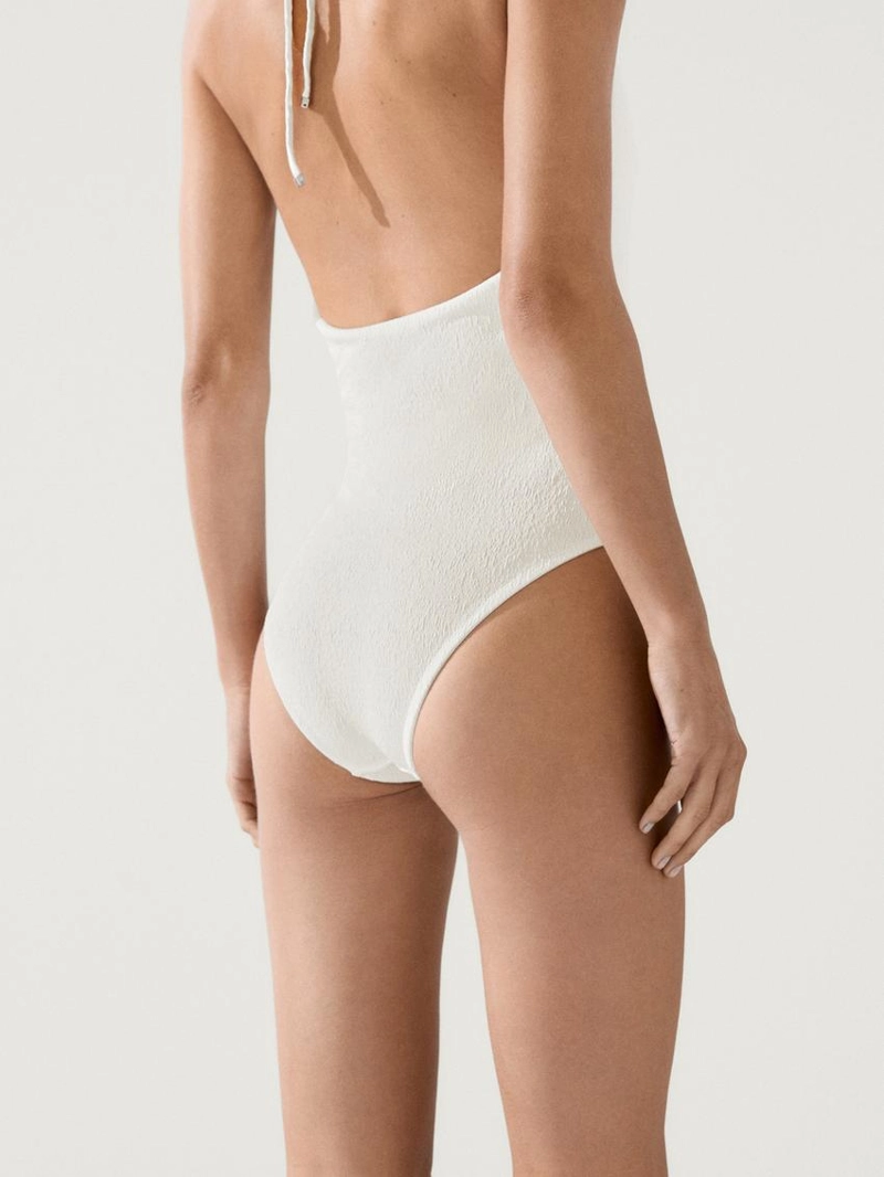 Купальник с текстурным v-образным вырезом