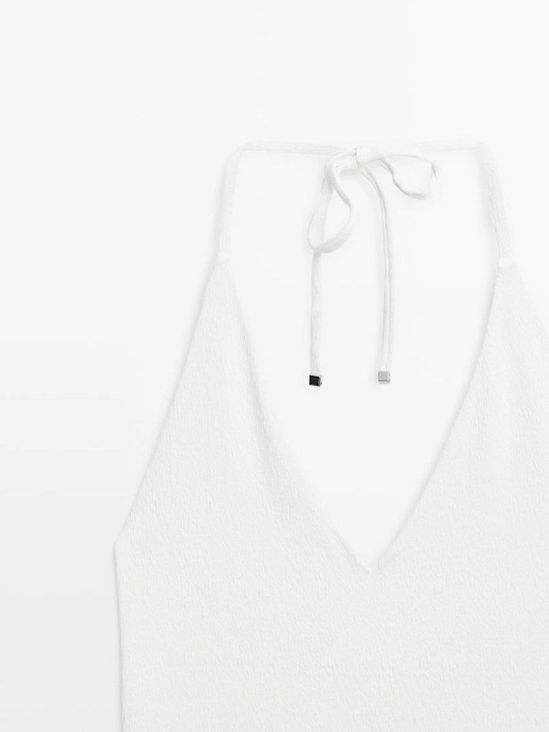 Купальник с текстурным v-образным вырезом