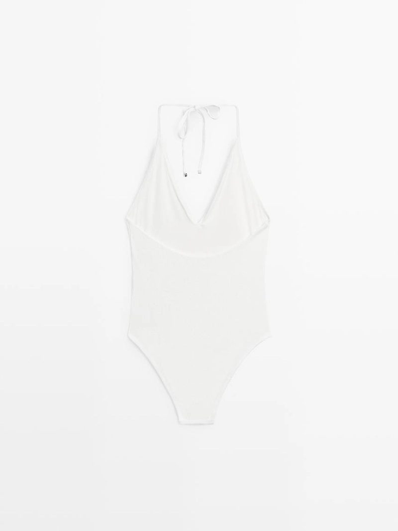 Купальник с текстурным v-образным вырезом