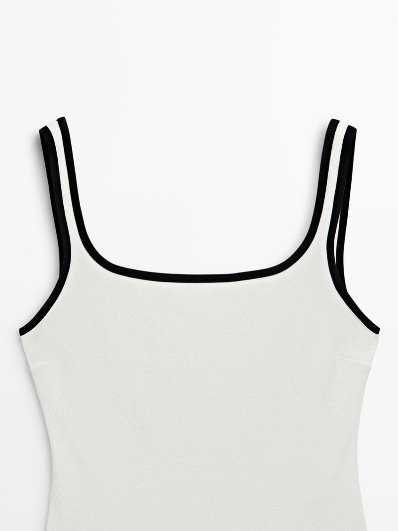 Купальник с контрастным текстурным узором