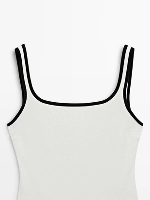 Купальник с контрастным текстурным узором- Заказать в России