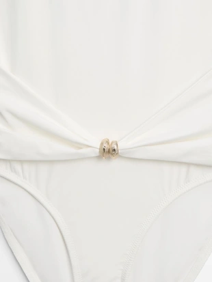 Купальник с деталями из драгоценных камней- Заказать в России