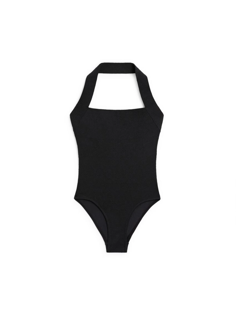 Купальник с галтерами и текстурой