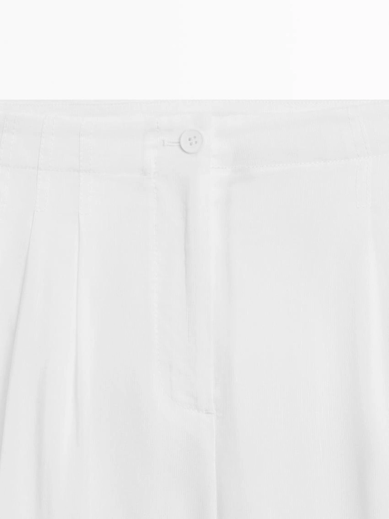 Брюки из льняной смеси со свободным кроем