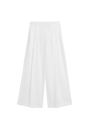 Брюки из льняной смеси со свободным кроем- Заказать в России