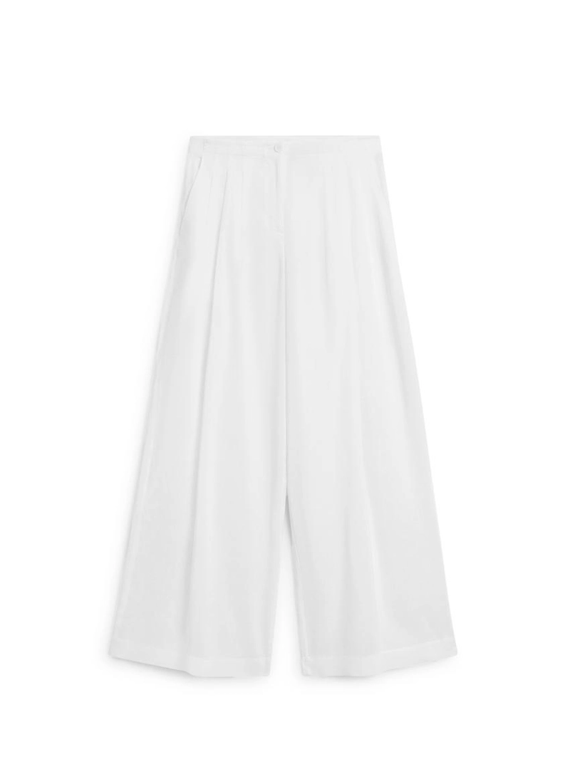 Брюки из льняной смеси со свободным кроем