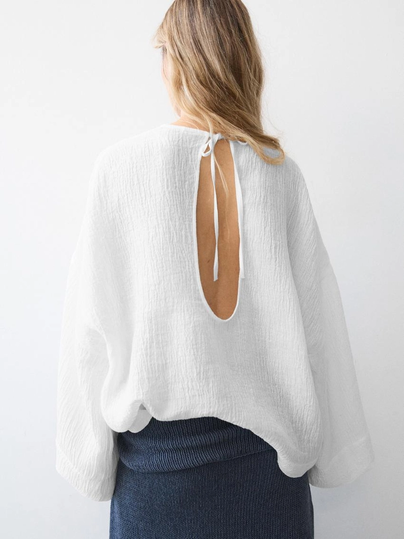 Блузка из 100% льна с плавным падением