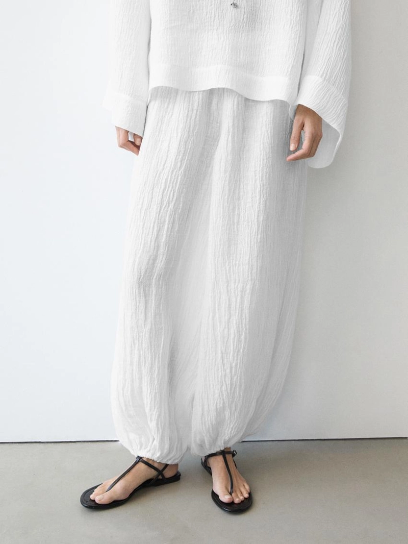 Блузка из 100% льна с плавным падением