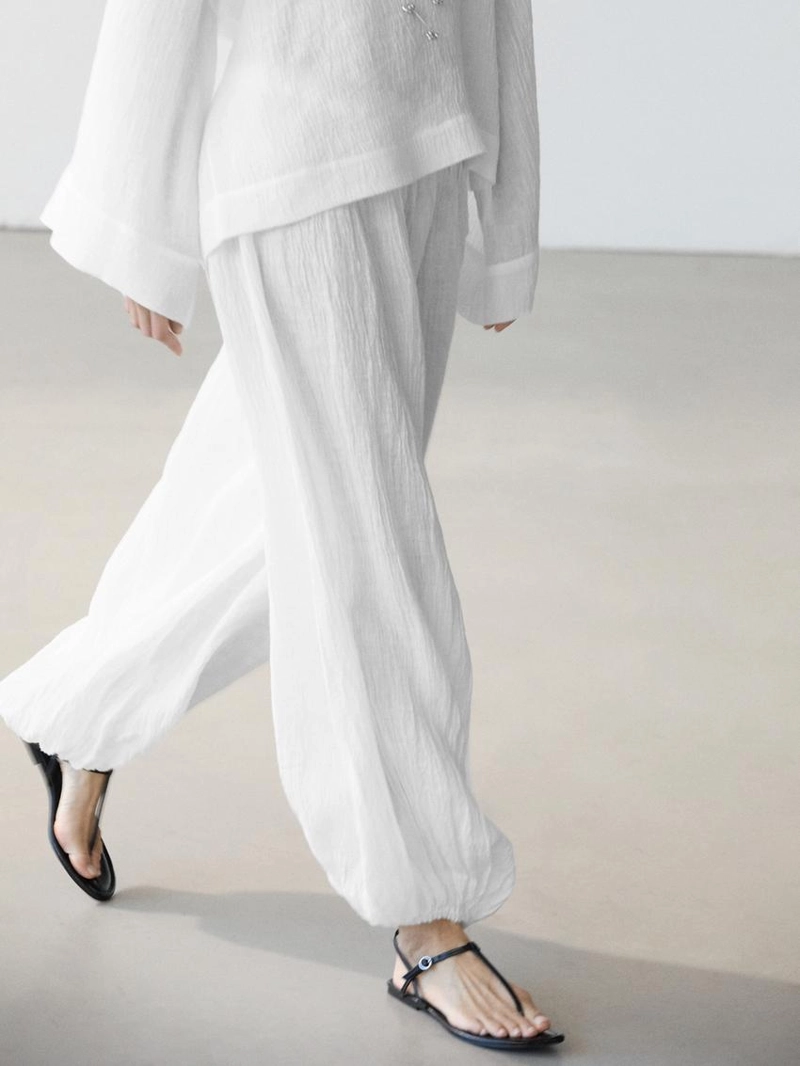 Блузка из 100% льна с плавным падением