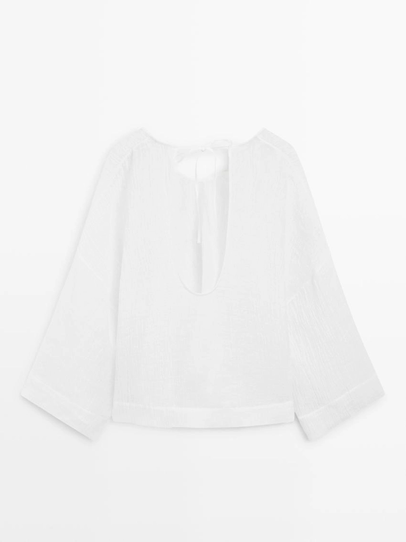 Блузка из 100% льна с плавным падением