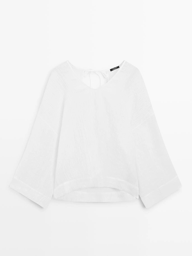 Блузка из 100% льна с плавным падением