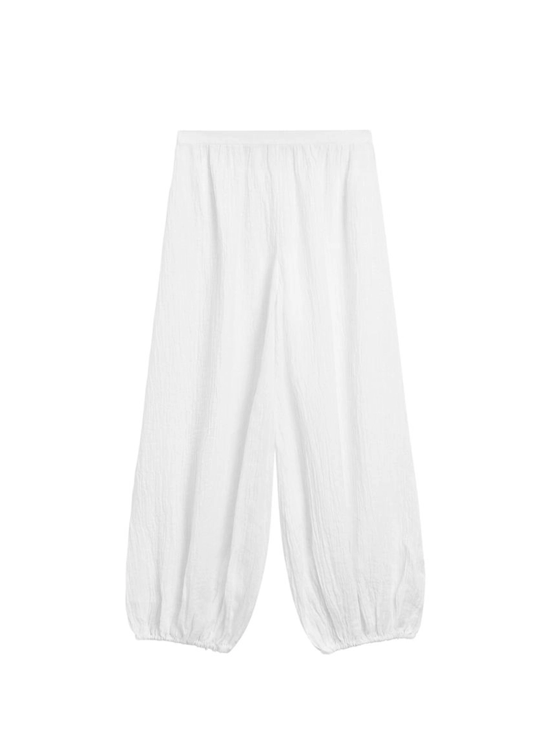 Льняные брюки саруэль