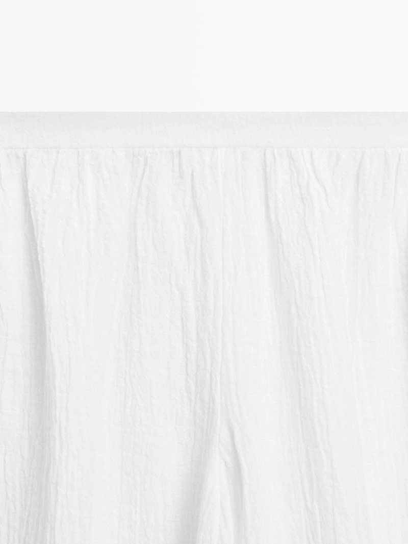 Льняные брюки саруэль