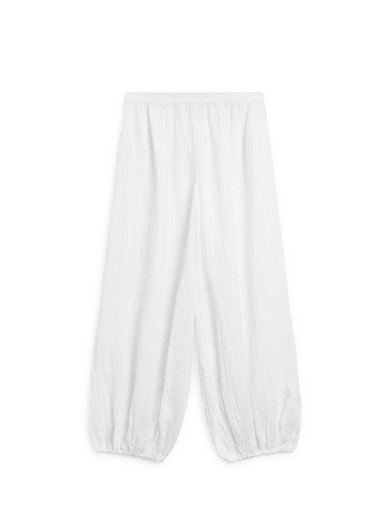 Льняные брюки саруэль