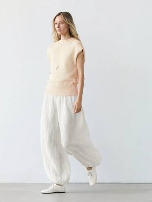 Льняные брюки саруэль- Заказать в России