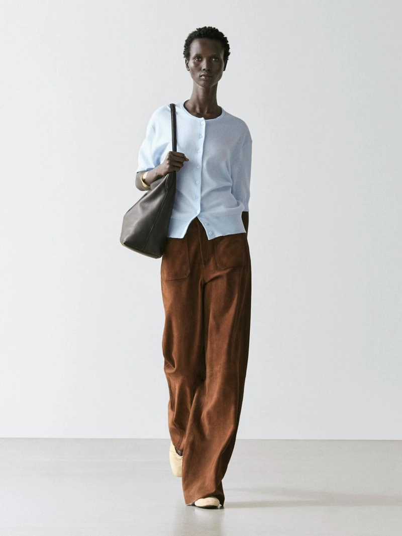 Кардиган с коротким рукавом из вязаного полотна