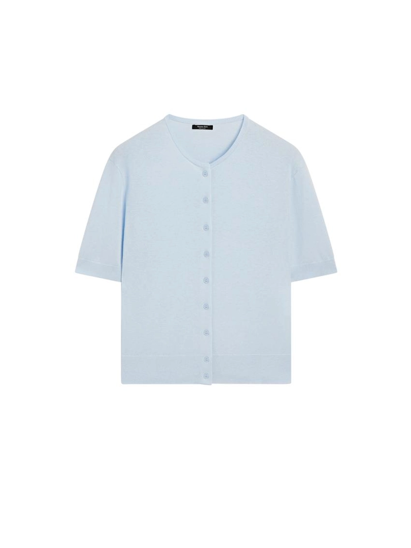 Кардиган с коротким рукавом из вязаного полотна