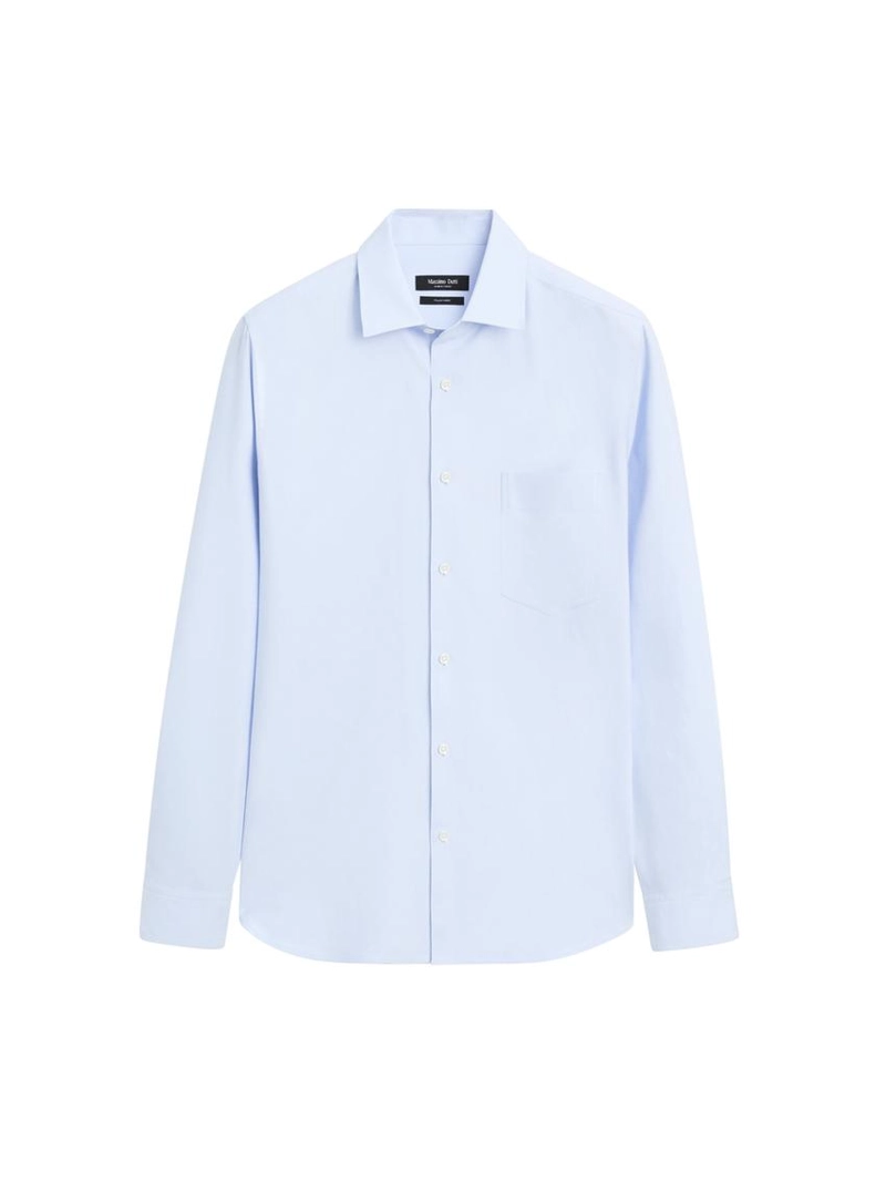 Рубашка из хлопково-шелковой смеси с карманом