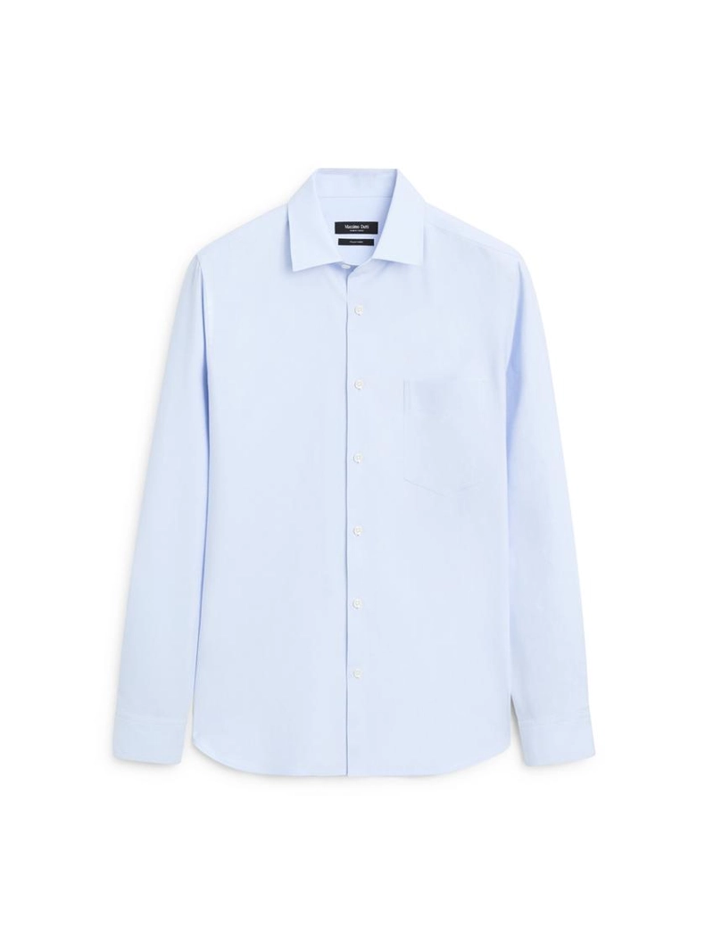 Рубашка из хлопково-шелковой смеси с карманом