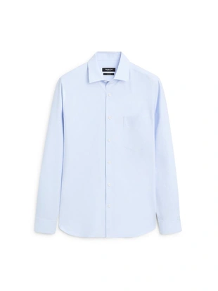 Рубашка из хлопково-шелковой смеси с карманом- Заказать в России