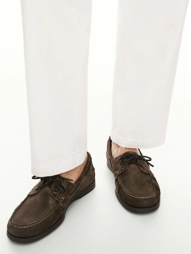 Мокасины из замши для яхтенного стиля