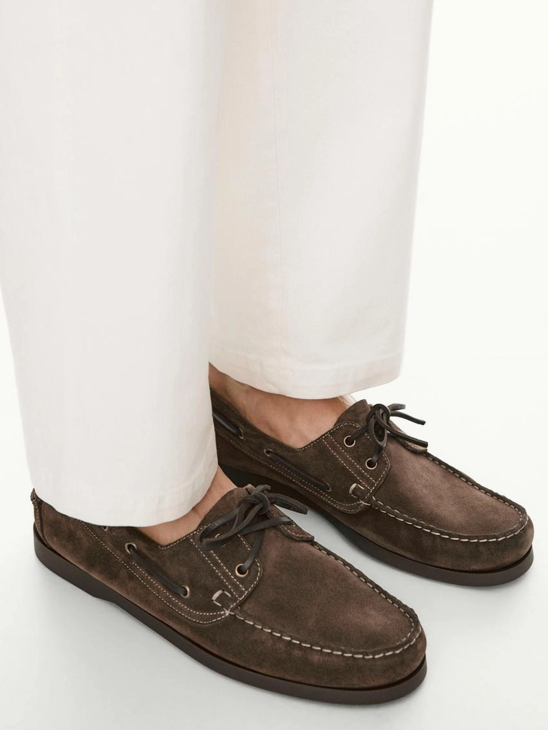 Мокасины из замши для яхтенного стиля