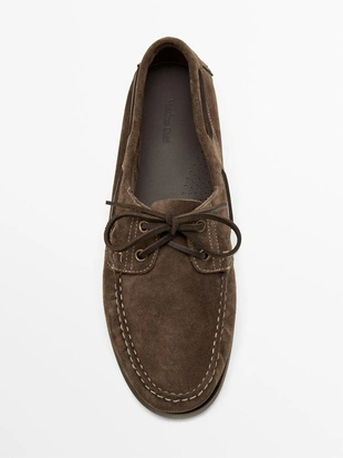 Мокасины из замши для яхтенного стиля- Заказать в России