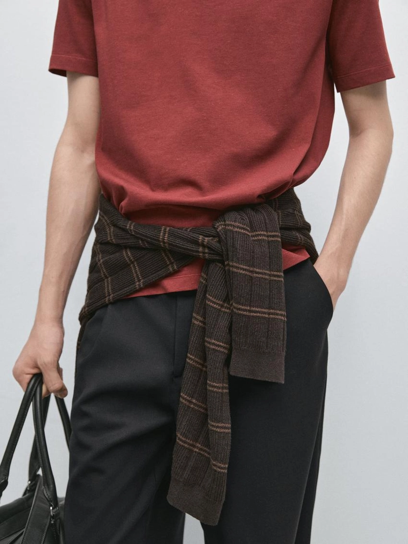 Футболка из хлопкового микса с коротким рукавом