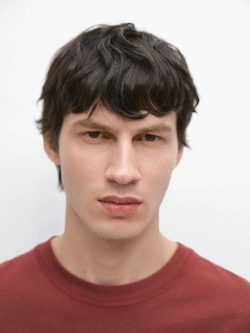 Футболка из хлопкового микса с коротким рукавом