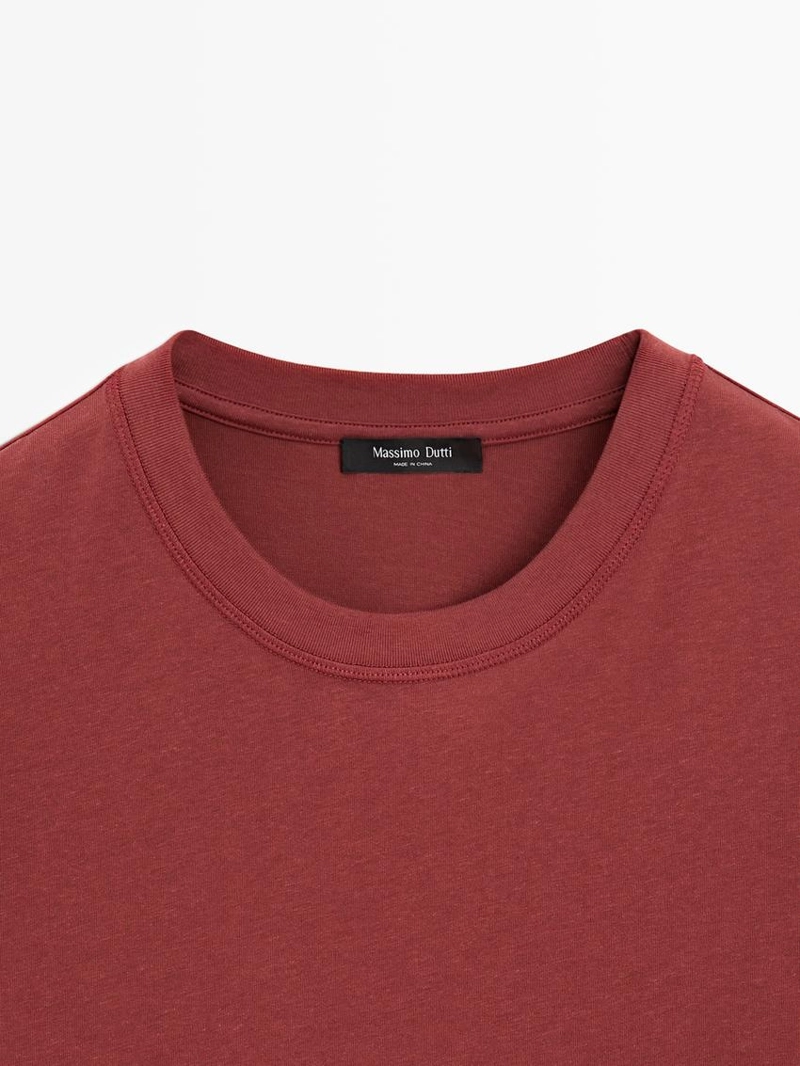 Футболка из хлопкового микса с коротким рукавом