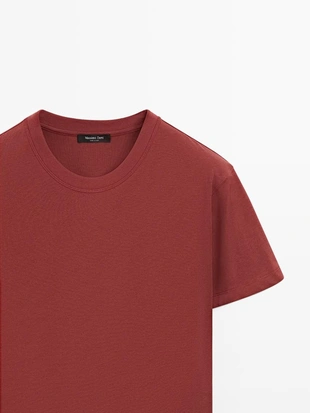 Футболка из хлопкового микса с коротким рукавом- Заказать в России