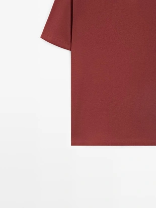 Футболка из хлопкового микса с коротким рукавом- Заказать в России