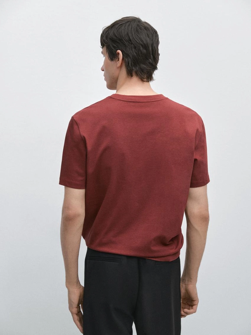 Футболка из хлопкового микса с коротким рукавом