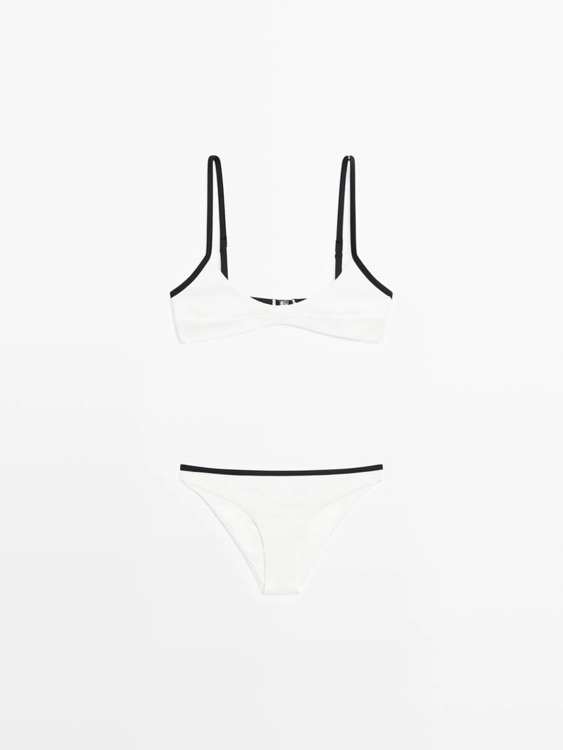 Плавки с текстурой и контрастными цветовыми деталями