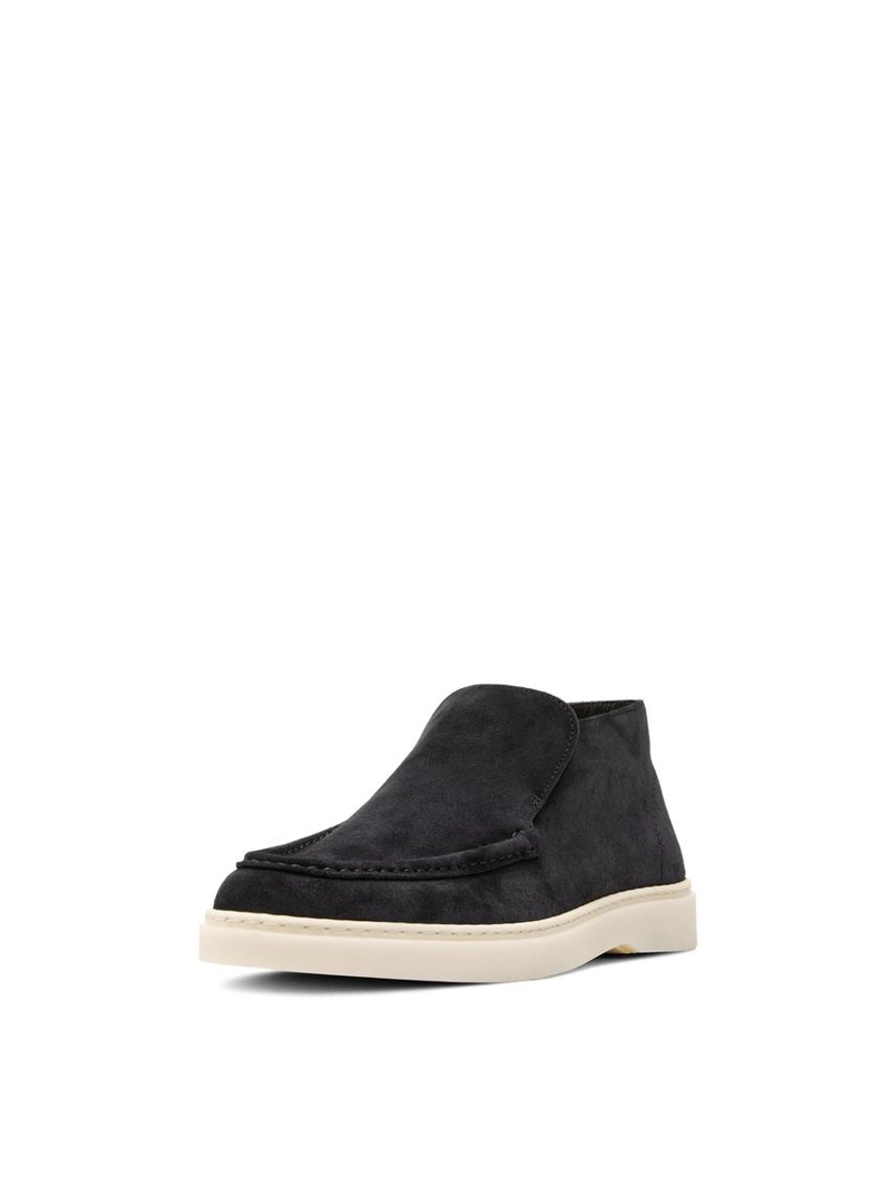 Туфли-лоферы в стиле ботинок из разделанной кожи