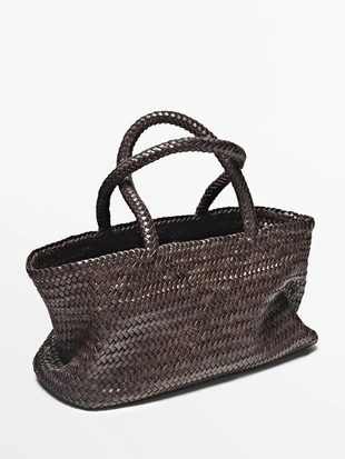 Сумка-тоут среднего размера с плетением- Заказать в России