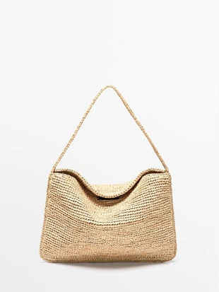 Сумочка с короткими ручками из рафии- Заказать в России