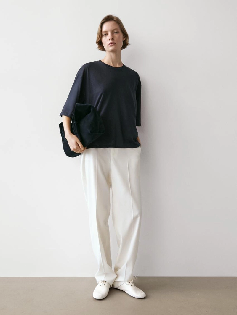 Футболка с короткими рукавами из хлопка oversize