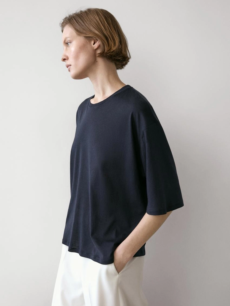 Футболка с короткими рукавами из хлопка oversize