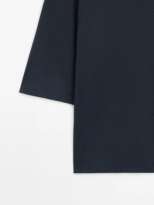 Футболка с короткими рукавами из хлопка oversize- Заказать в России