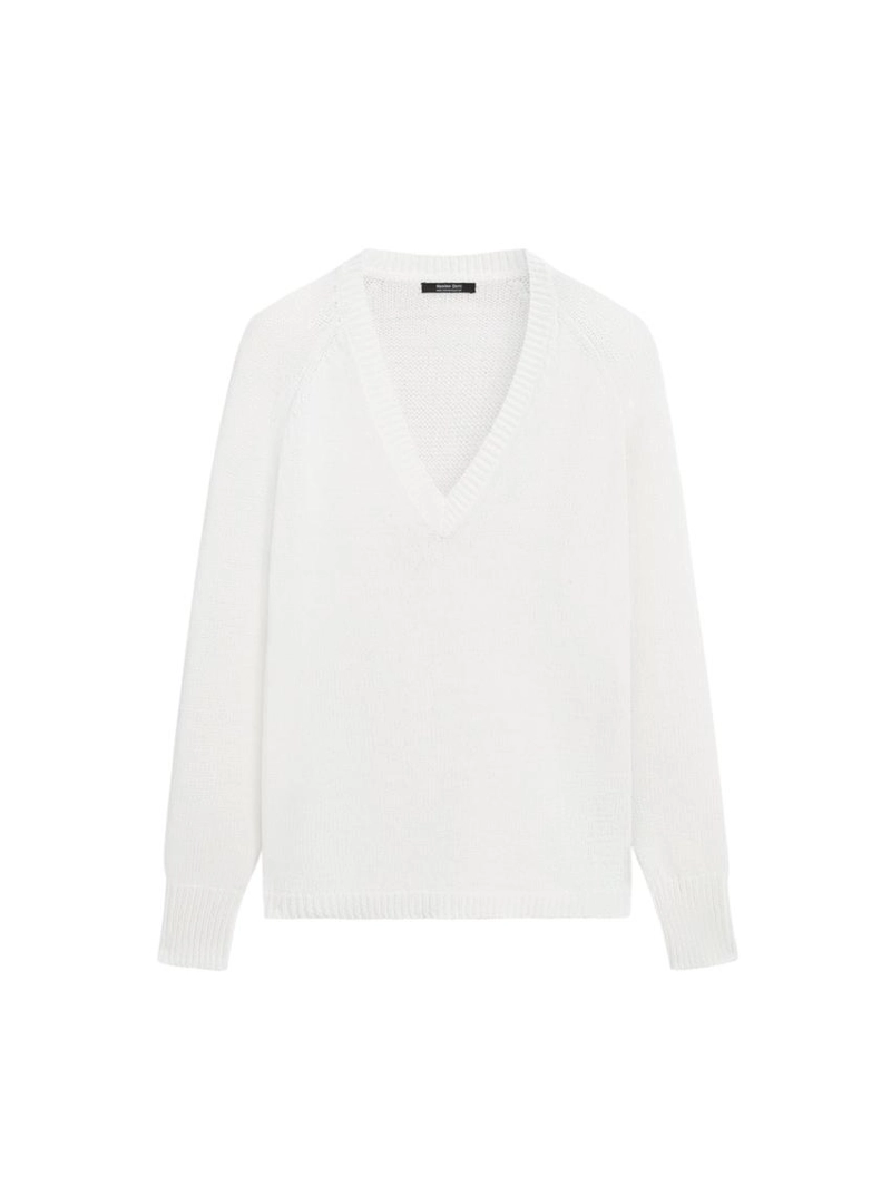 Водолазка из хлопково-вискозной смеси с v-образным вырезом