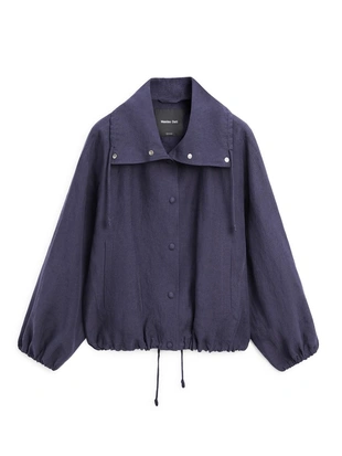 Бомбер из 100% льна с воротником- Заказать в России