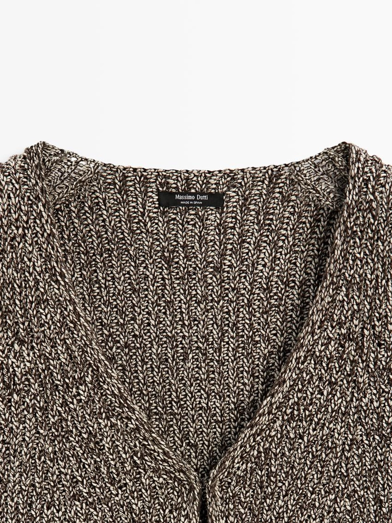 Жилет из хлопковой смеси с v-образным вырезом