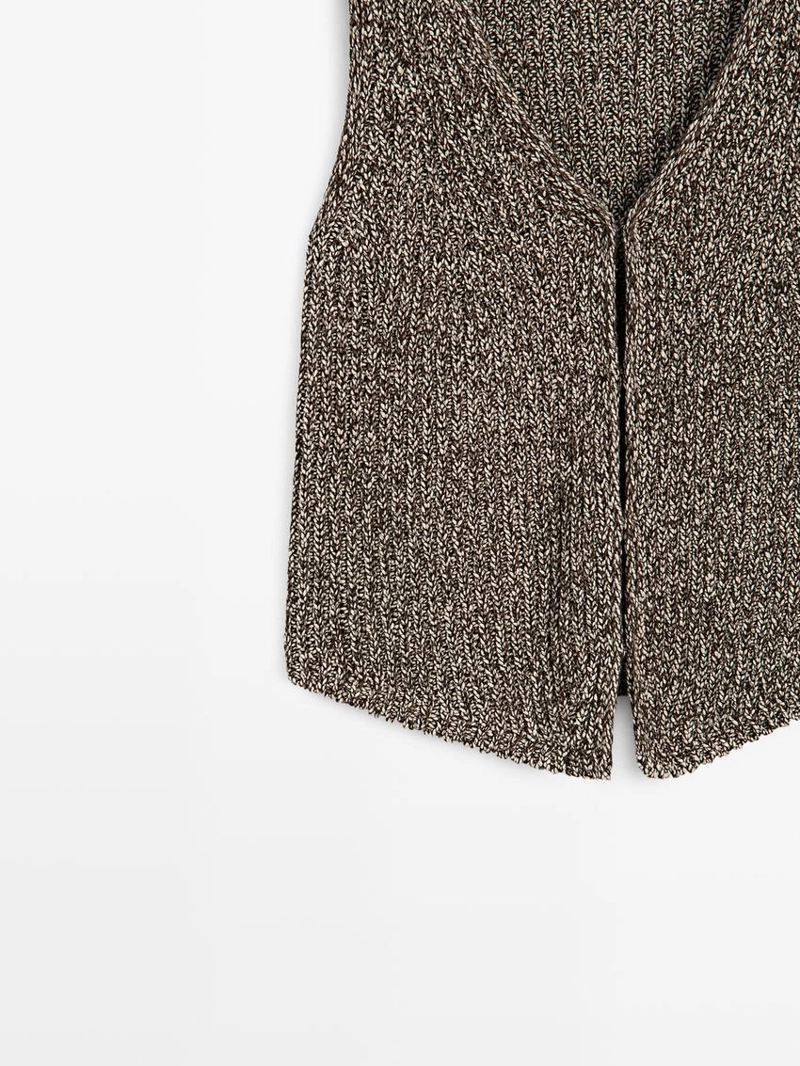 Жилет из хлопковой смеси с v-образным вырезом